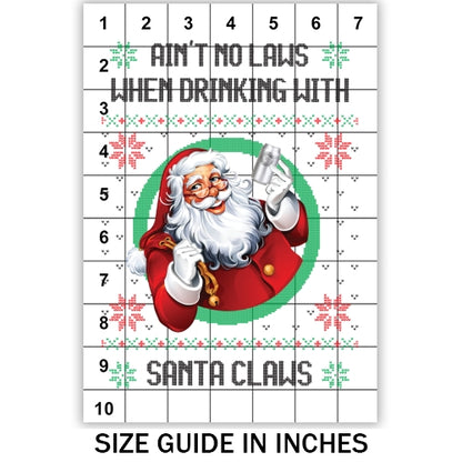 No Laws Drinking With Santa Sublimation