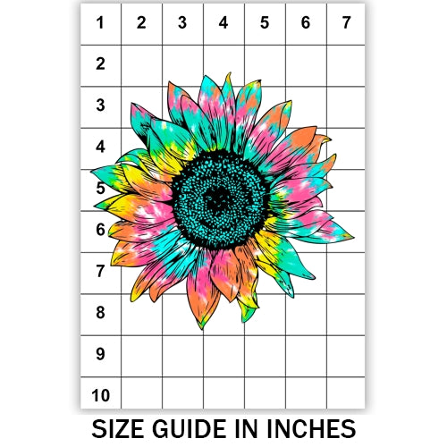 Tie Dye Sunflower Sublimation