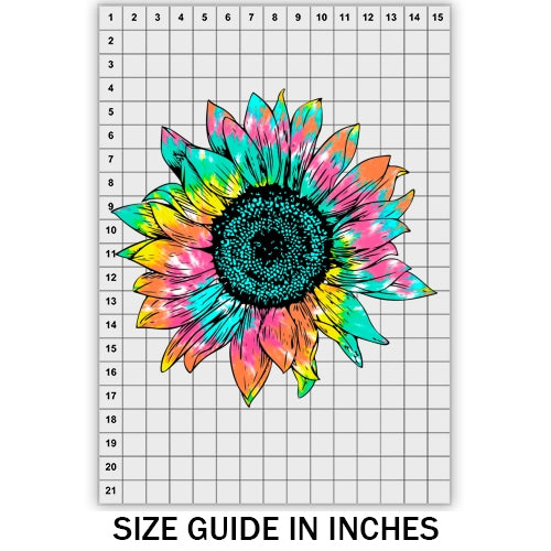 Tie Dye Sunflower DTF
