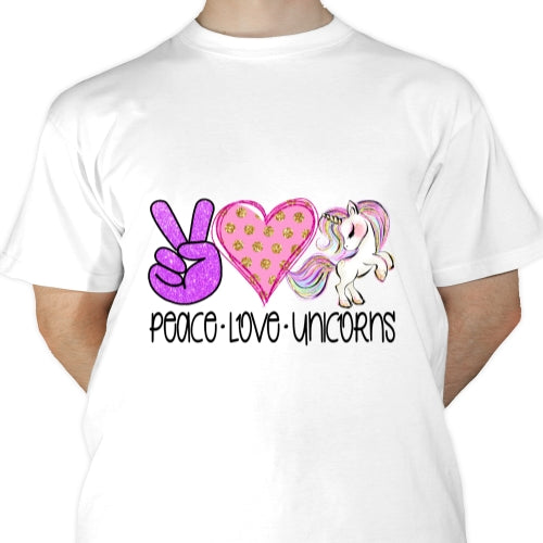 Peace Love Unicorns Sublimation