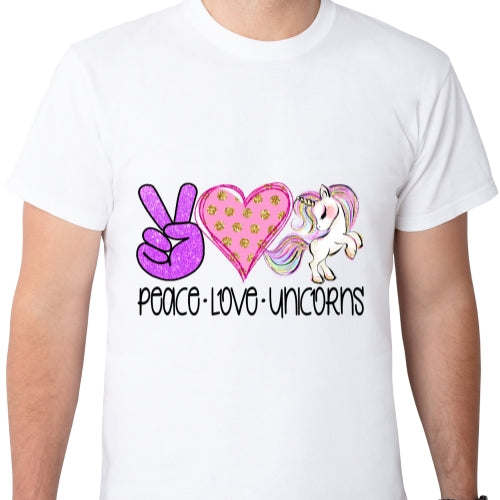 Peace Love Unicorns Sublimation