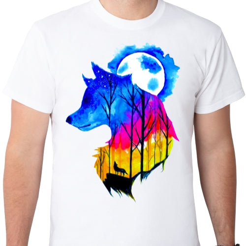 Watercolor Wolf Sublimation