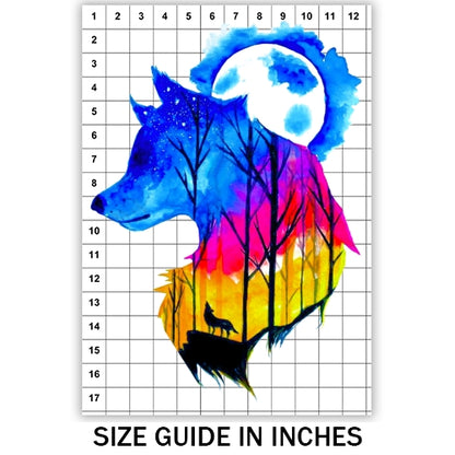 Watercolor Wolf Sublimation