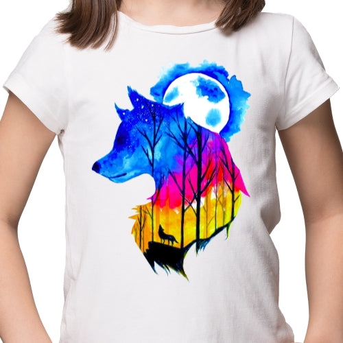 Watercolor Wolf Sublimation