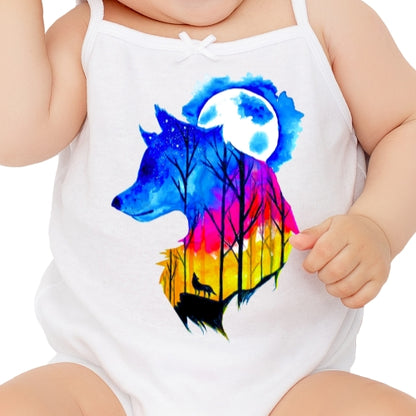 Watercolor Wolf Sublimation