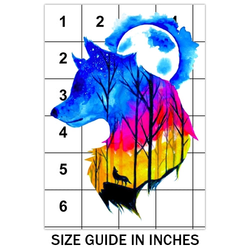 Watercolor Wolf Sublimation