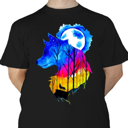 Watercolor Wolf DTF