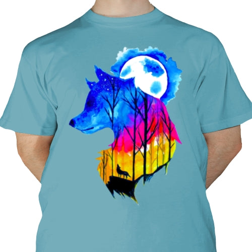Watercolor Wolf DTF