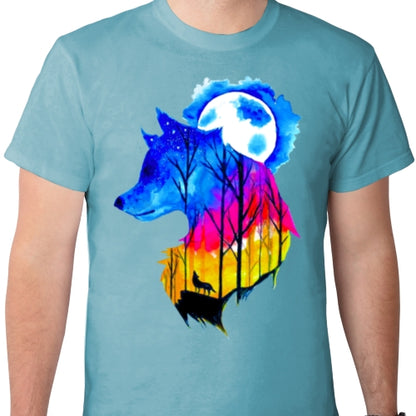 Watercolor Wolf DTF