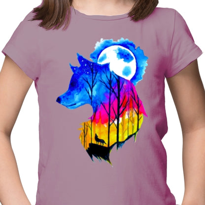 Watercolor Wolf DTF