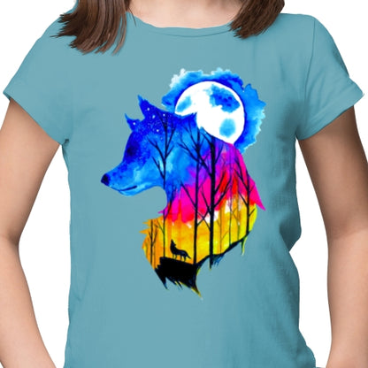Watercolor Wolf DTF