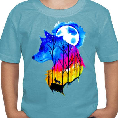 Watercolor Wolf DTF