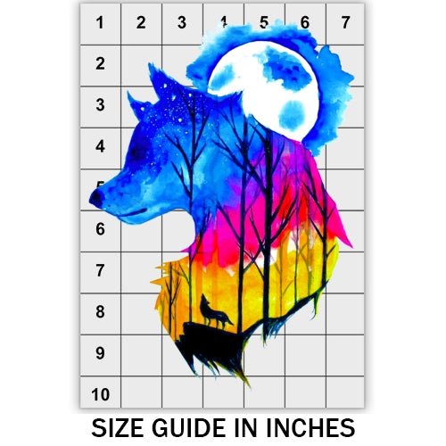 Watercolor Wolf DTF