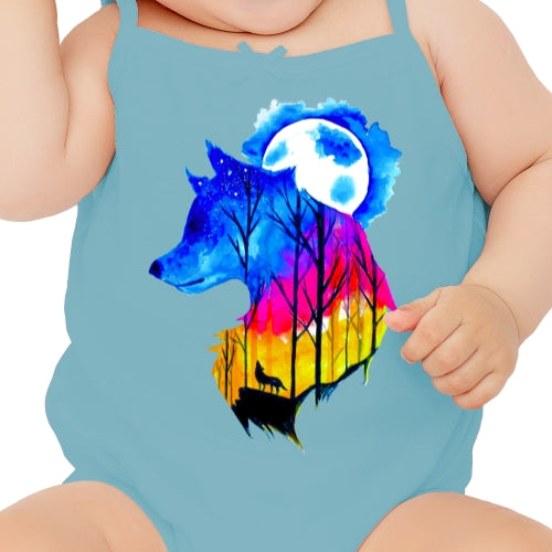 Watercolor Wolf DTF