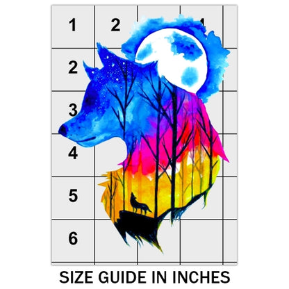Watercolor Wolf DTF