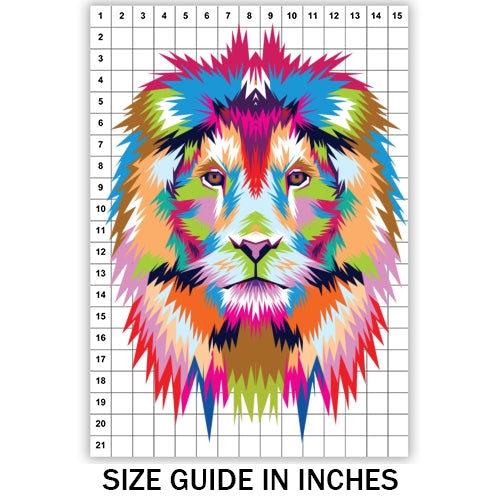 Colorful Lion Sublimation