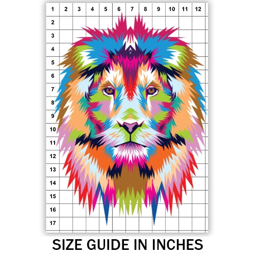 Colorful Lion Sublimation