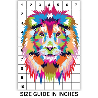 Colorful Lion Sublimation