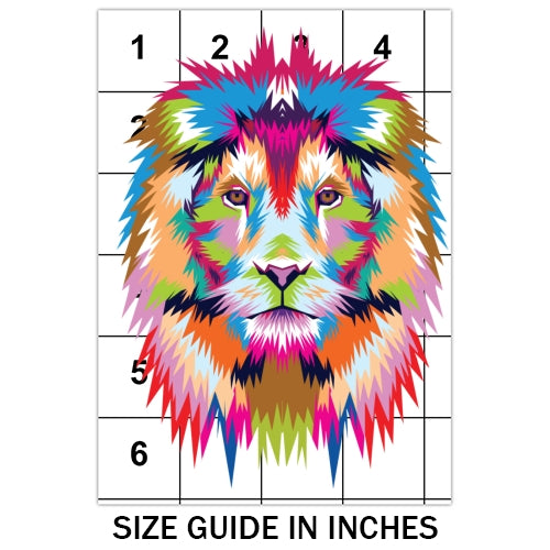 Colorful Lion Sublimation