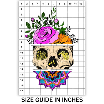 Flower Sugar Skull Sublimation