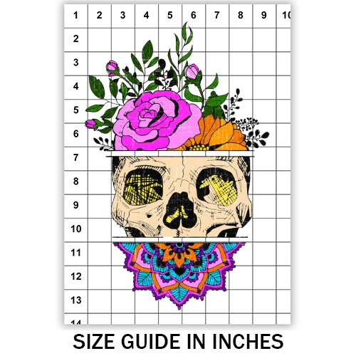 Flower Sugar Skull Sublimation