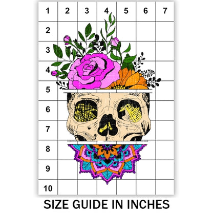 Flower Sugar Skull Sublimation