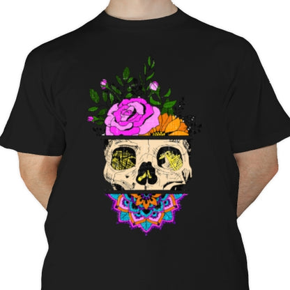 Flower Sugar Skull DTF