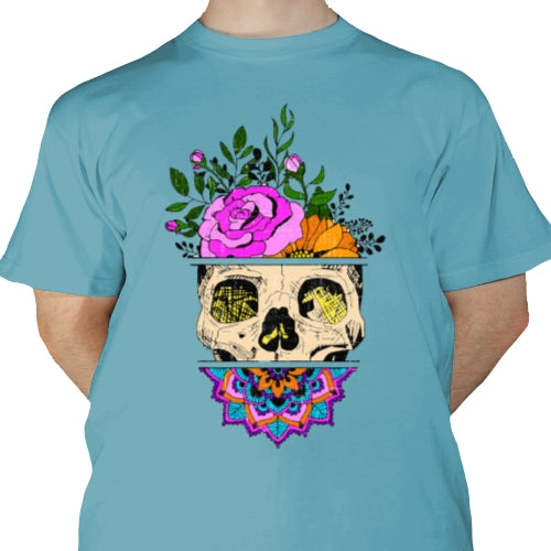 Flower Sugar Skull DTF