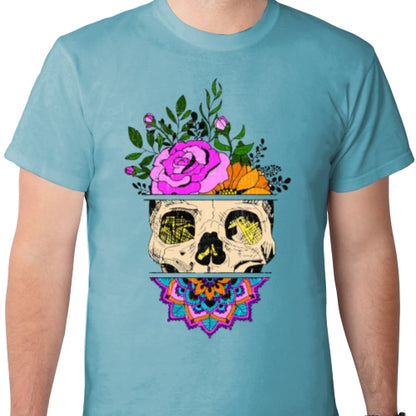 Flower Sugar Skull DTF