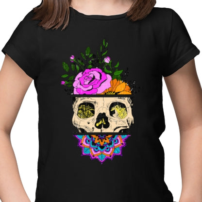 Flower Sugar Skull DTF