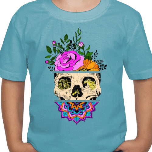 Flower Sugar Skull DTF