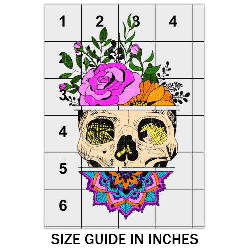 Flower Sugar Skull DTF