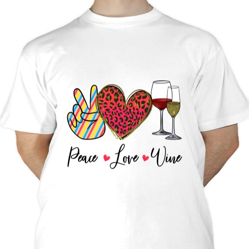 Peace Love Wine Sublimation