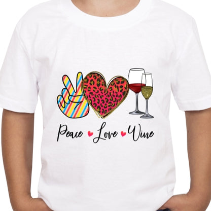 Peace Love Wine Sublimation