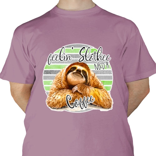 Sloth And Coffee DTF