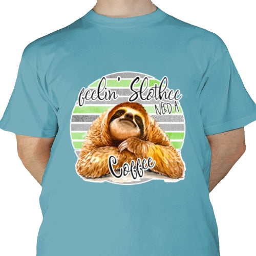 Sloth And Coffee DTF