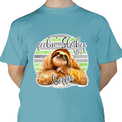 Sloth And Coffee DTF