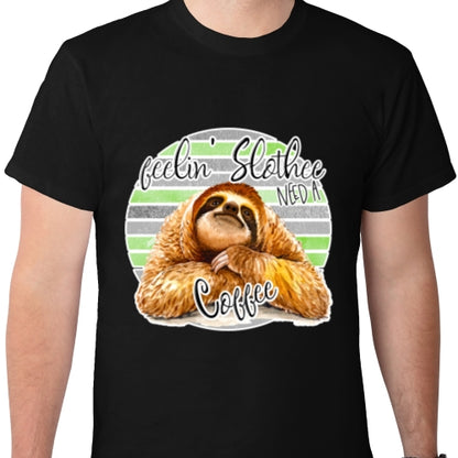 Sloth And Coffee DTF