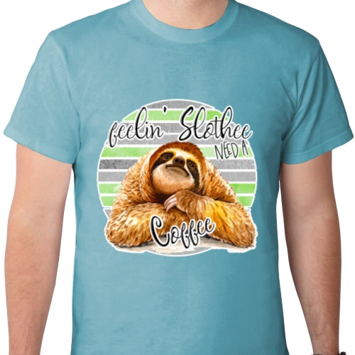 Sloth And Coffee DTF