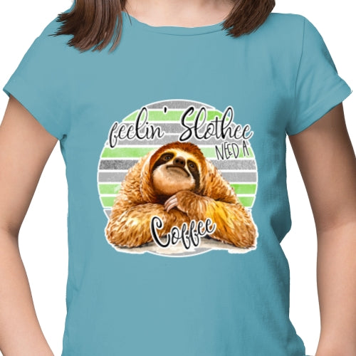 Sloth And Coffee DTF