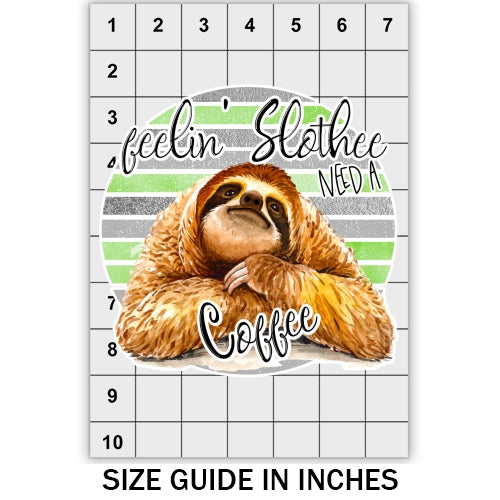 Sloth And Coffee DTF