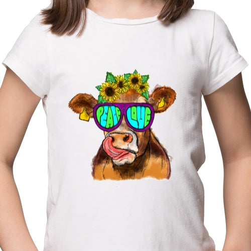 Peace Love Cow Sublimation