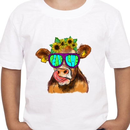 Peace Love Cow Sublimation