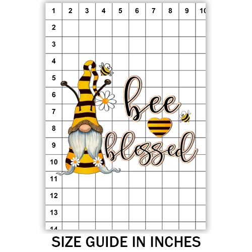 Bee Blessed Gnome Sublimation