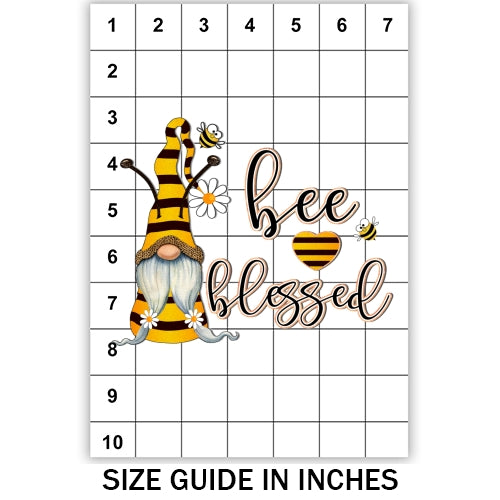 Bee Blessed Gnome Sublimation