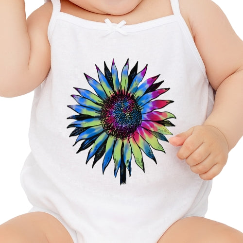 Retro Tie Dyed Sunflower Sublimation