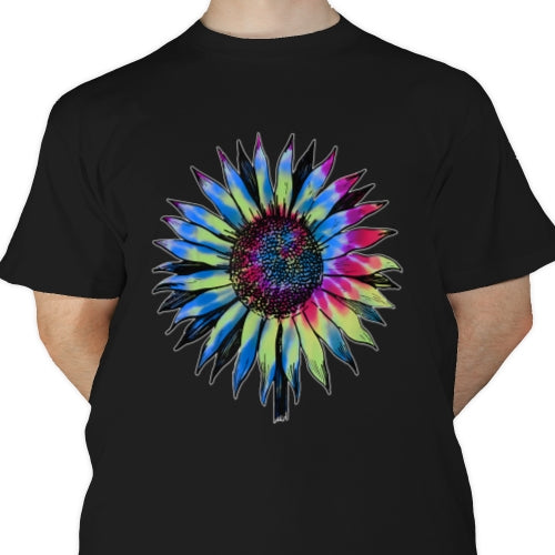 Retro Tie Dyed Sunflower DTF