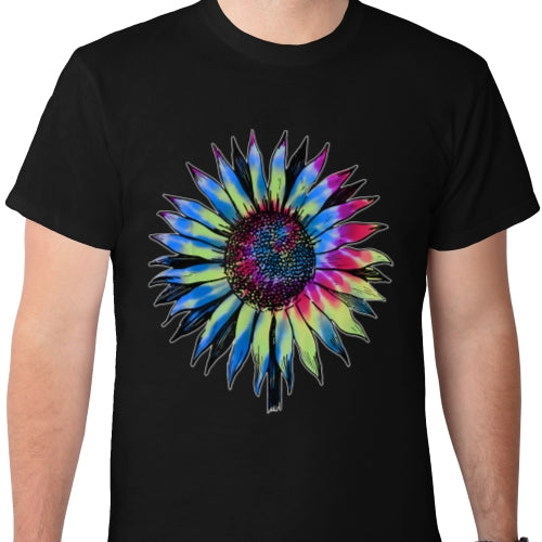 Retro Tie Dyed Sunflower DTF