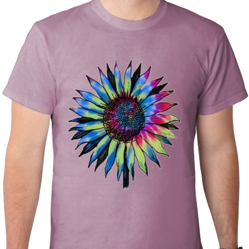 Retro Tie Dyed Sunflower DTF