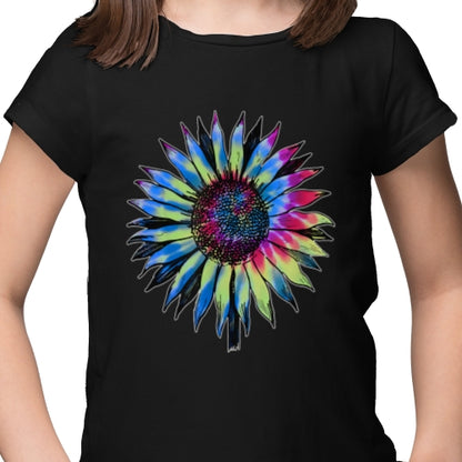 Retro Tie Dyed Sunflower DTF